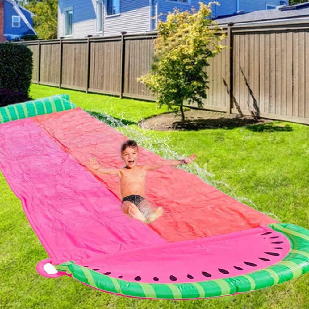 Watermelon Water Slides Lengthen Foldable Kids Toy Outdoor Water Toys Splash Pad for Family